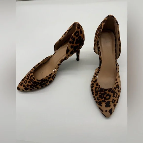 a new day Leopard Print Heels closed toe - Picture 1 of 6